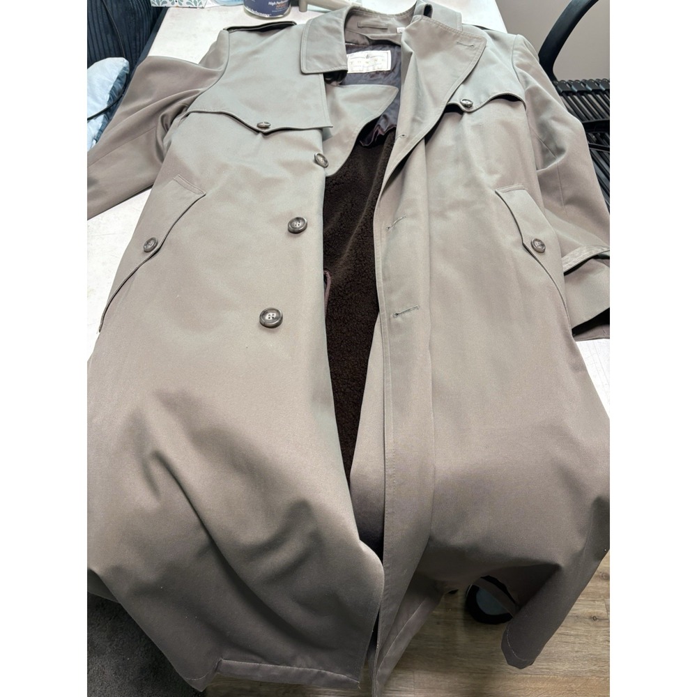 London Towne‎ by London Fog Men's Size 46 Reg Trench Coat Tan made in USA